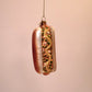 Hot Dog Glass Ornament