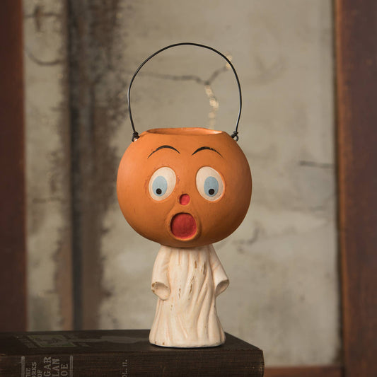 Vintage Inspired Scared Pumpkin Ghost