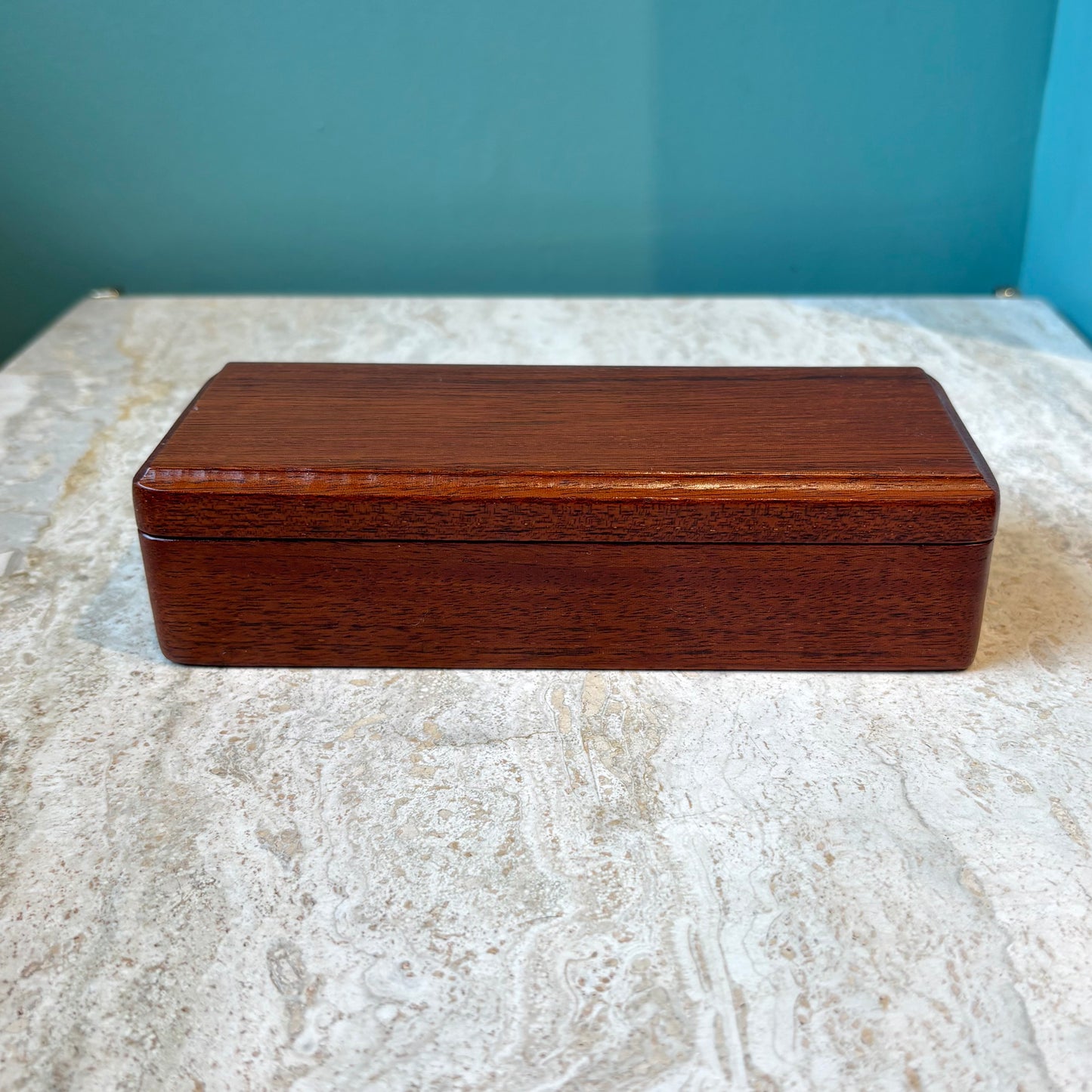 Vintage Three Compartment Wooden Box