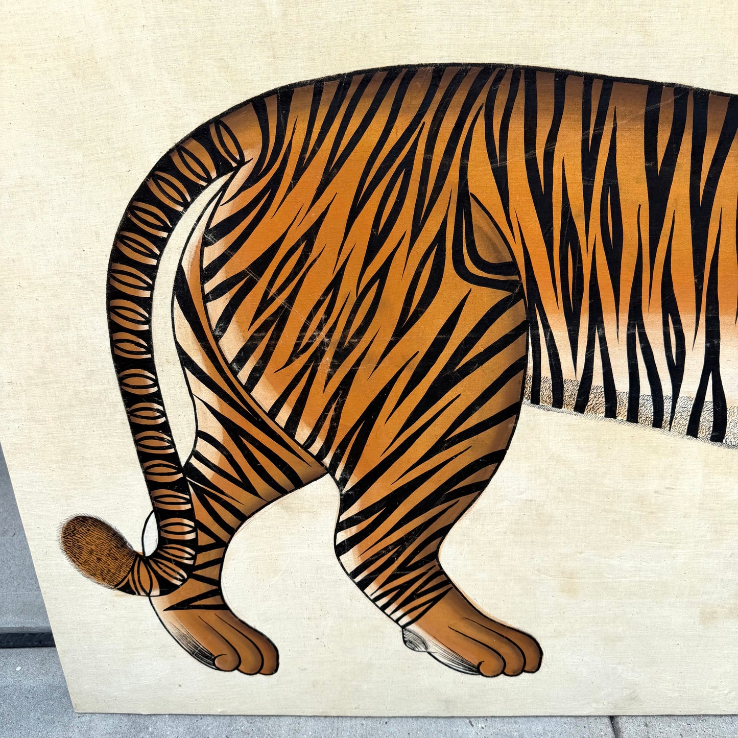 Vintage Large Jaime Parlade Style Bengal Tiger Painting