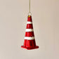 Traffic Cone Glass Ornament