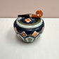 Antique Majolica Pipe Lidded Box