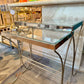 Pair of Vintage Chrome and Glass Nesting Side Tables