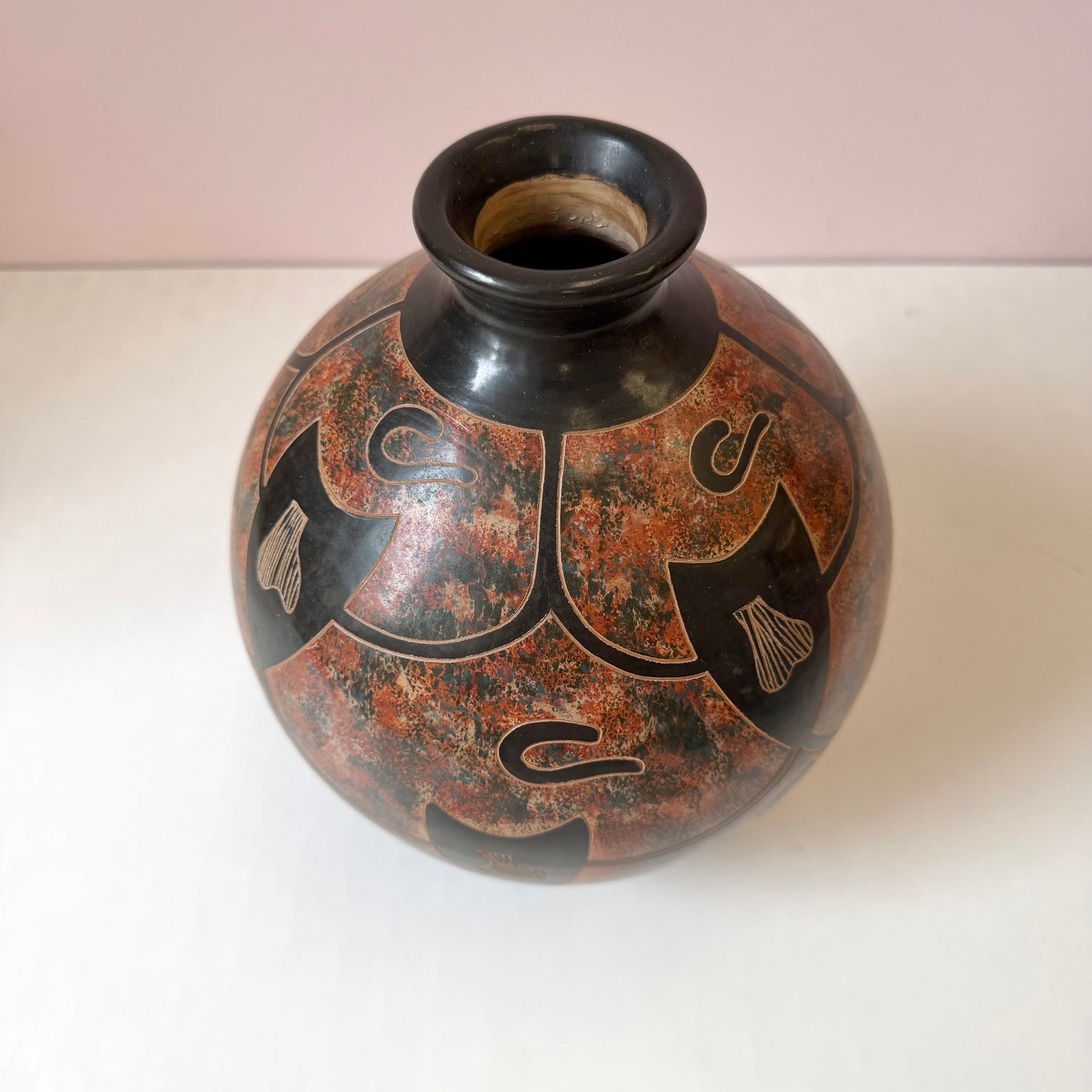 Vintage Mid-Century Nicaraguan Studio Pottery Vase by Aleyda Cano