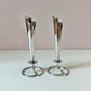 Pair of Mid-Century Danish Silver Plated Calla Lily Candlestick Holders by Hans Jensen