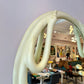 Vintage Circular Cream Swan Mirror