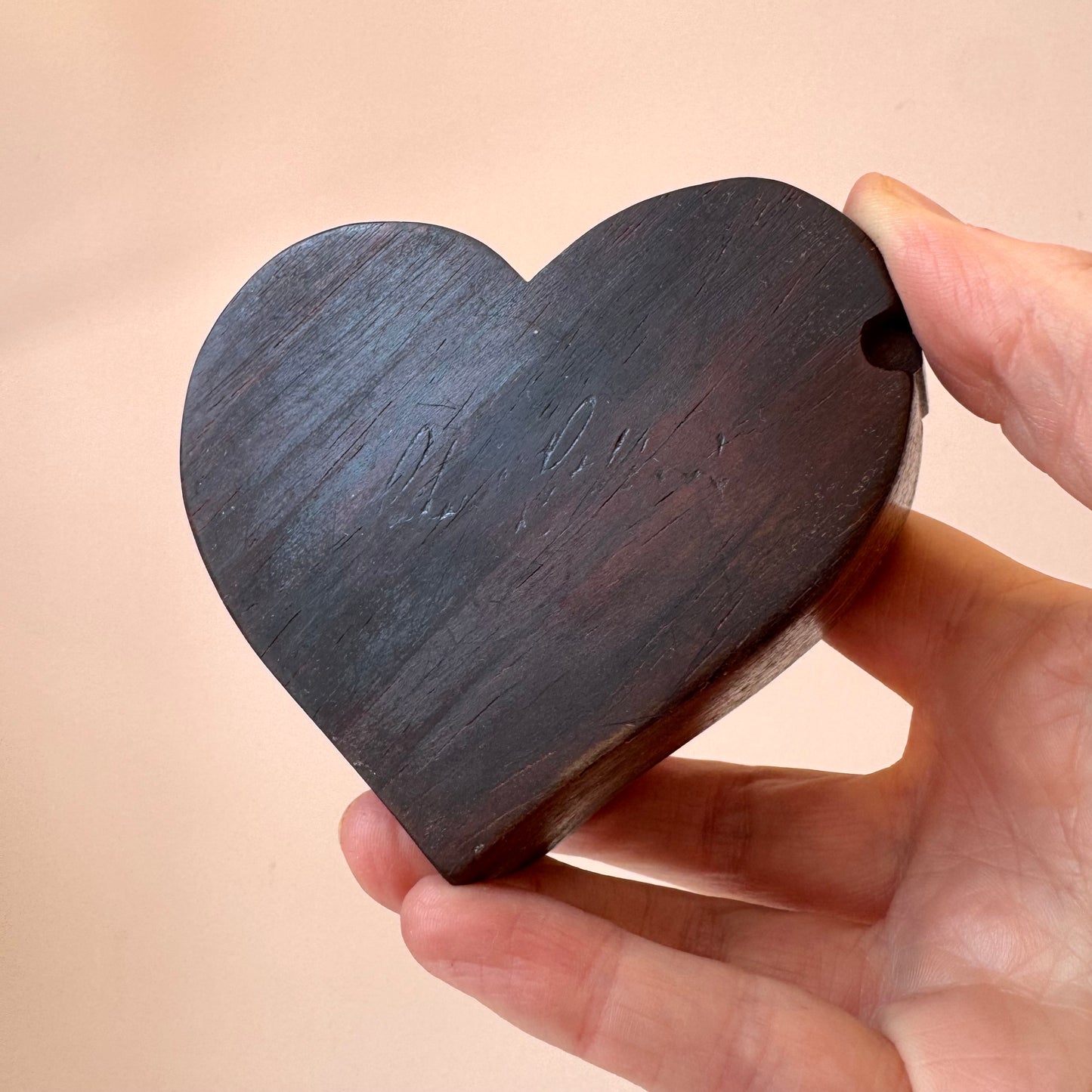 Vintage Wooden Heart Puzzle Box