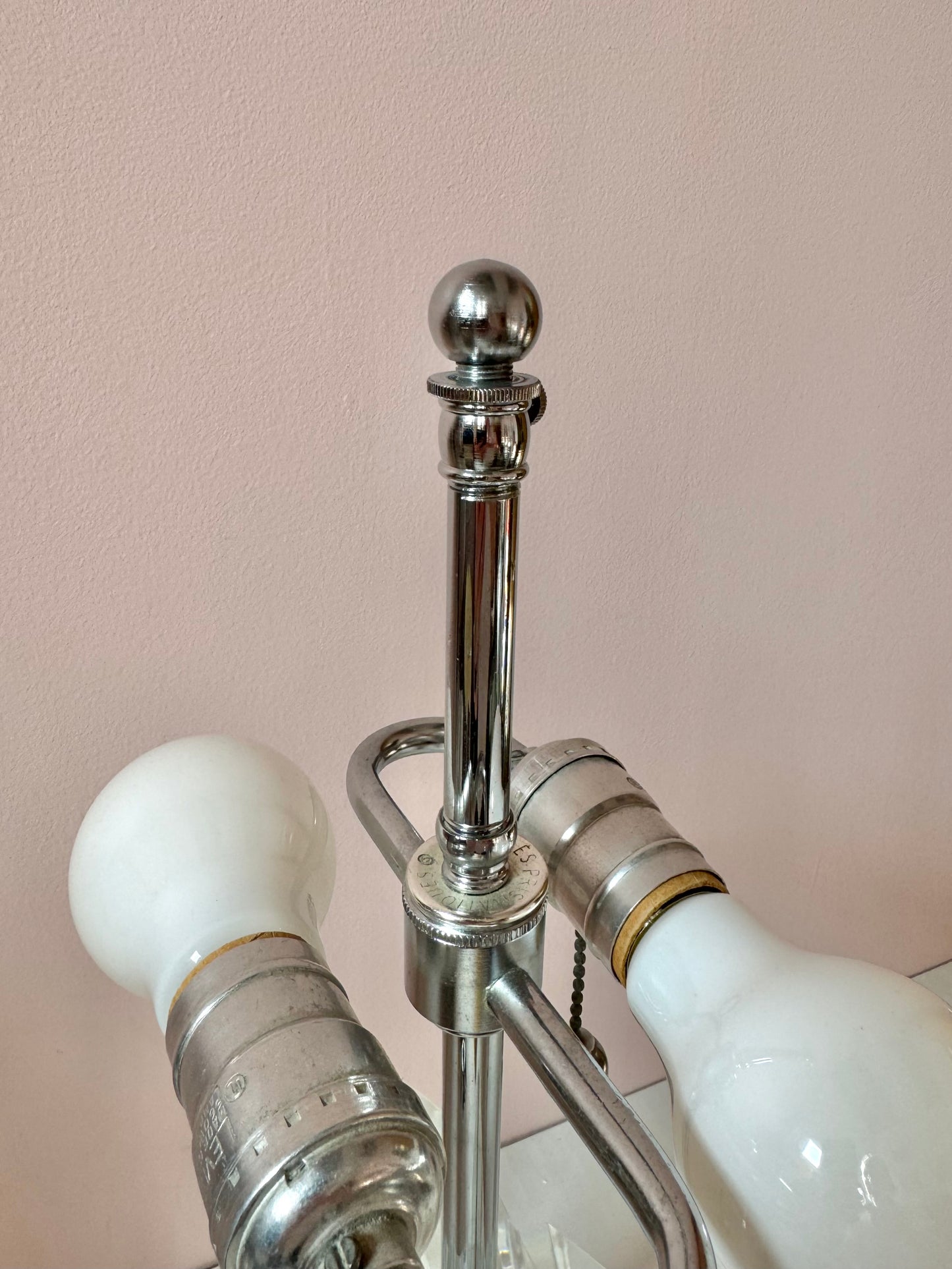 Vintage Lucite Diamond Block Lamp by Les Prismatiques/item