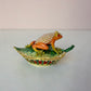 Jeweled Frog On A Leaf Trinket Box