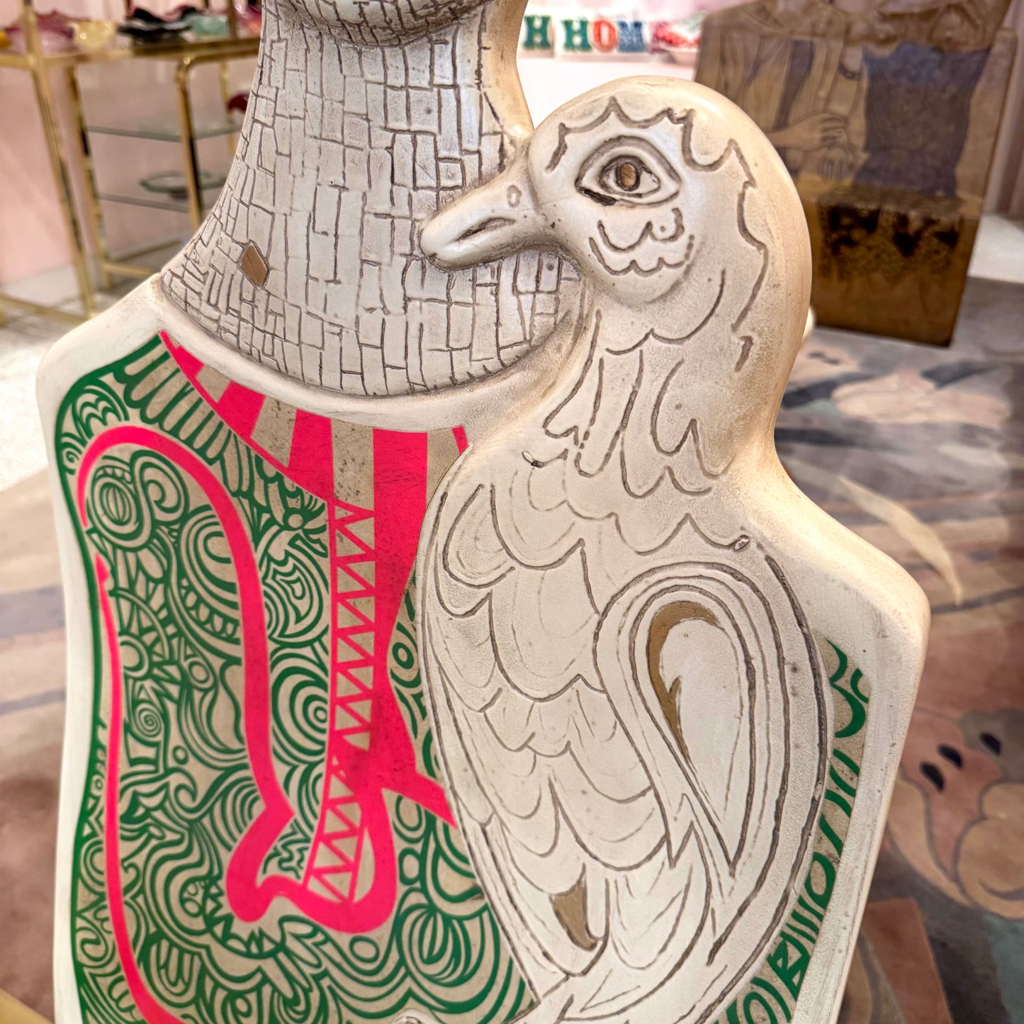 Vintage Pair of Man and Woman Fiberglass "Chairacters" by Altina Schinasi