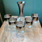 Vintage Dorothy Thorpe Style Glass and Decanter Set
