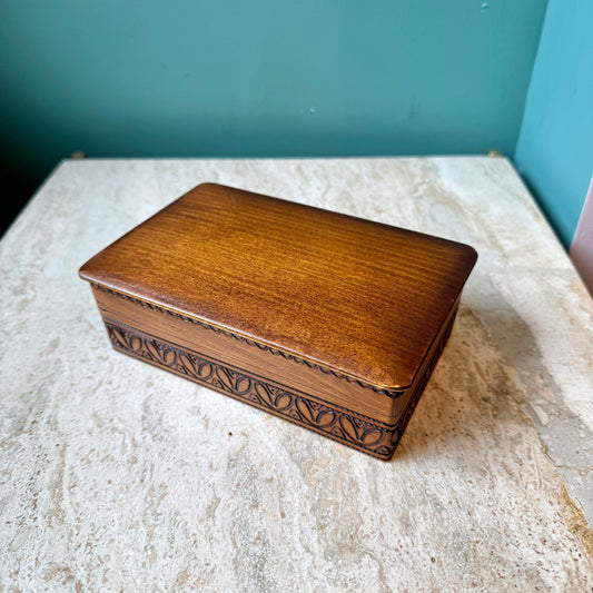 Vintage Handmade Wooden Keepsake Box