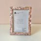 Mother of Pearl Pink Picture Frame: 5"x7"