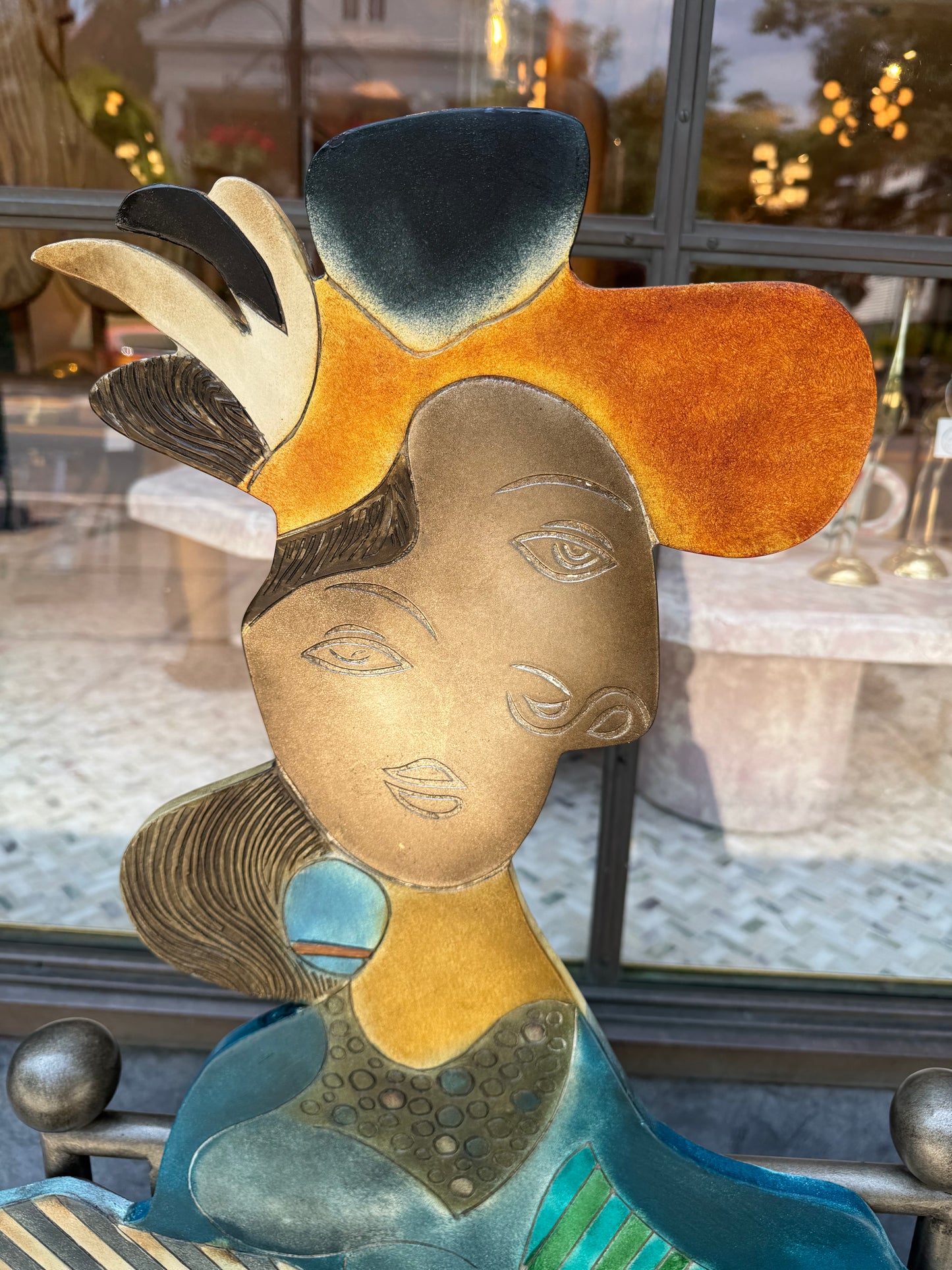 Vintage Hand Crafted Bentwood and Metal Picasso Chair by OLF