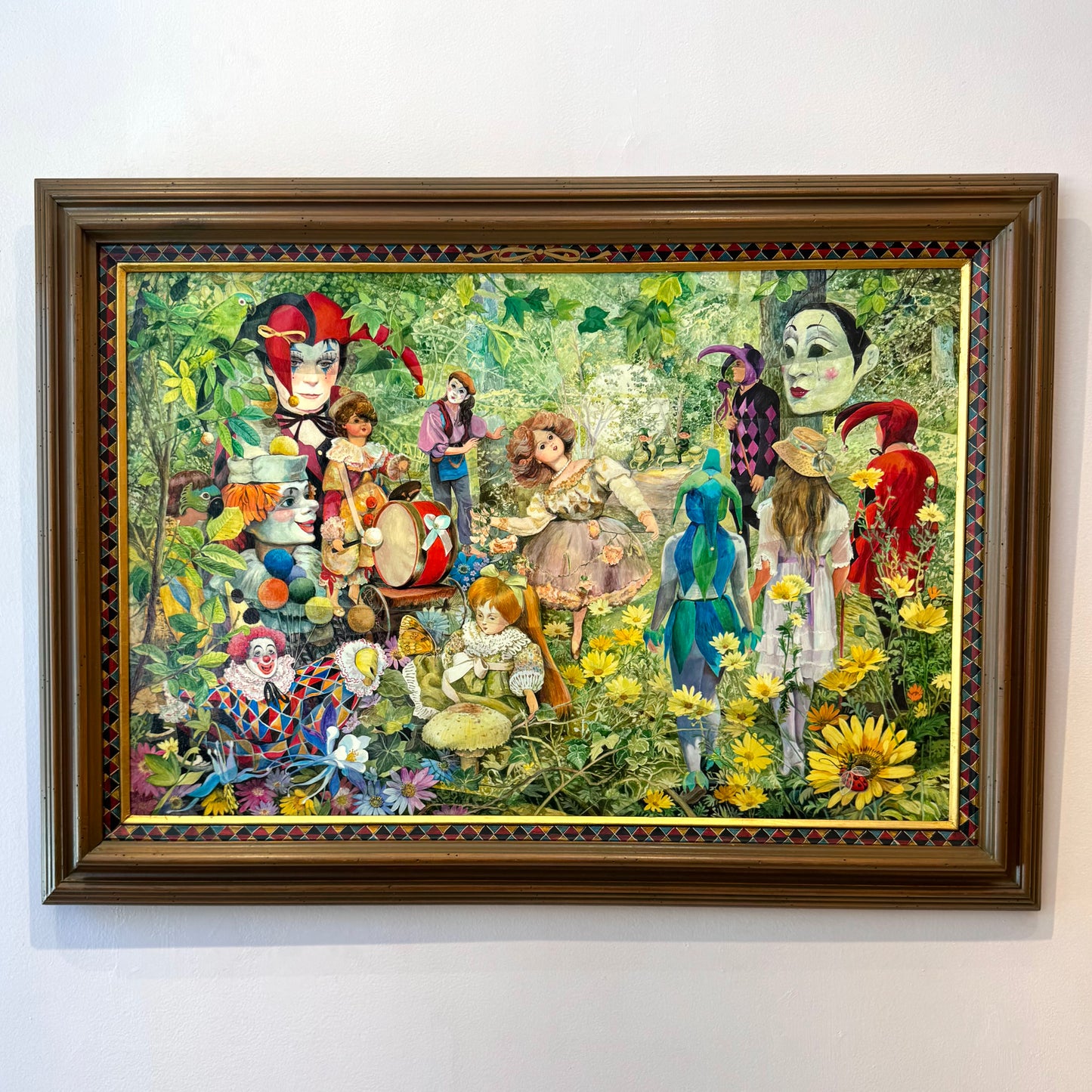 Vintage Original Framed "Summer Fantasy" 1982 Acrylic on Board Painting by Phyllis Londraville