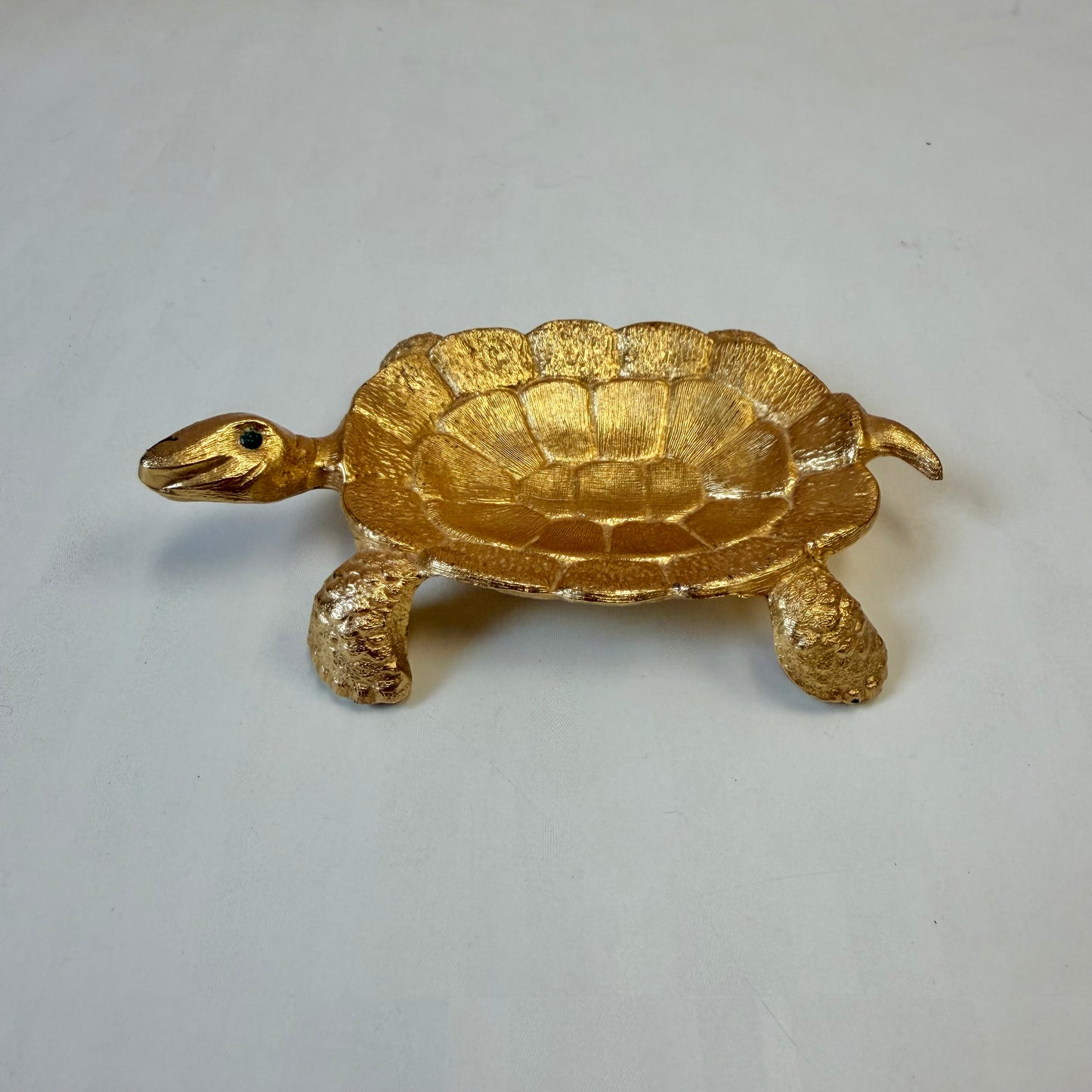 Vintage Gold Tone Turtle Trinket/Ring Dish