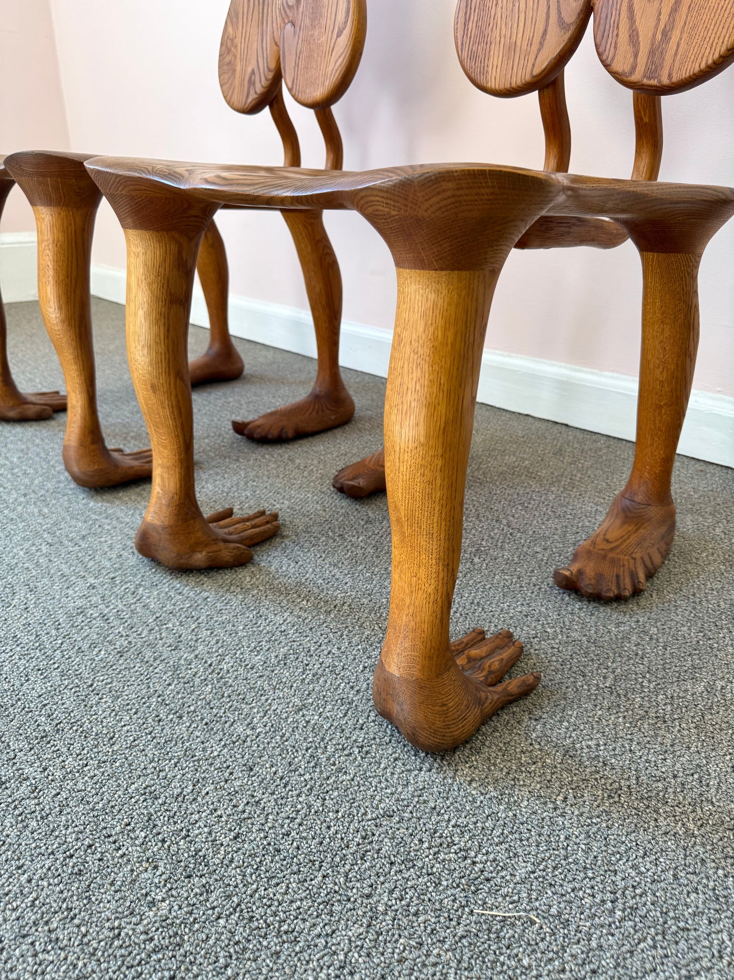 Pair of 1980 Andrew Willner Figure Chairs/Signed and Dated