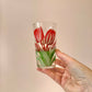 Vintage Set of 4 Mid-Century Flower Glasses