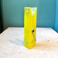 Vintage Mid Century Modern Oversized Bright Yellow Acrylic Clothespin Paperweight