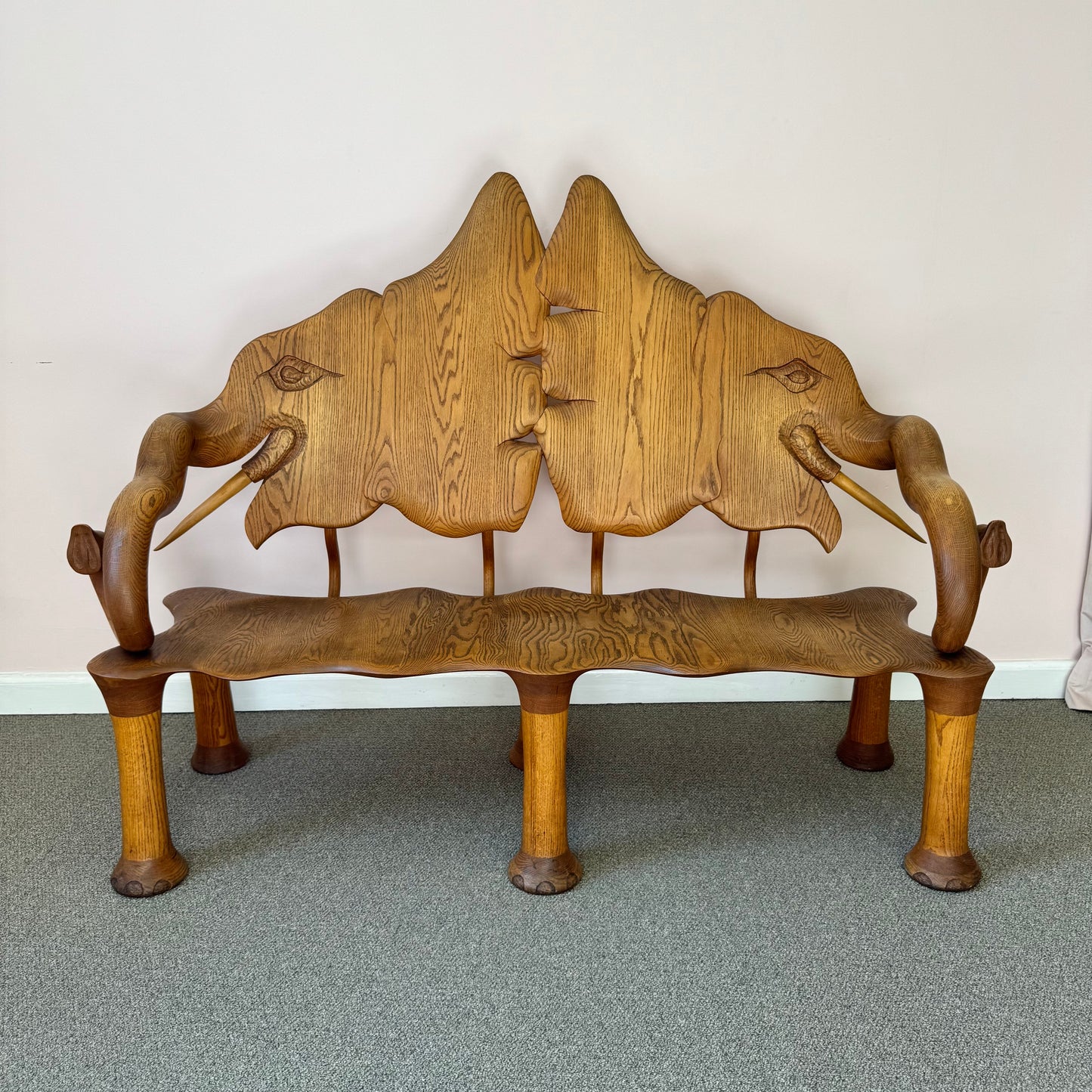 1981 Andrew Willner Elephant Bench/Signed and dated