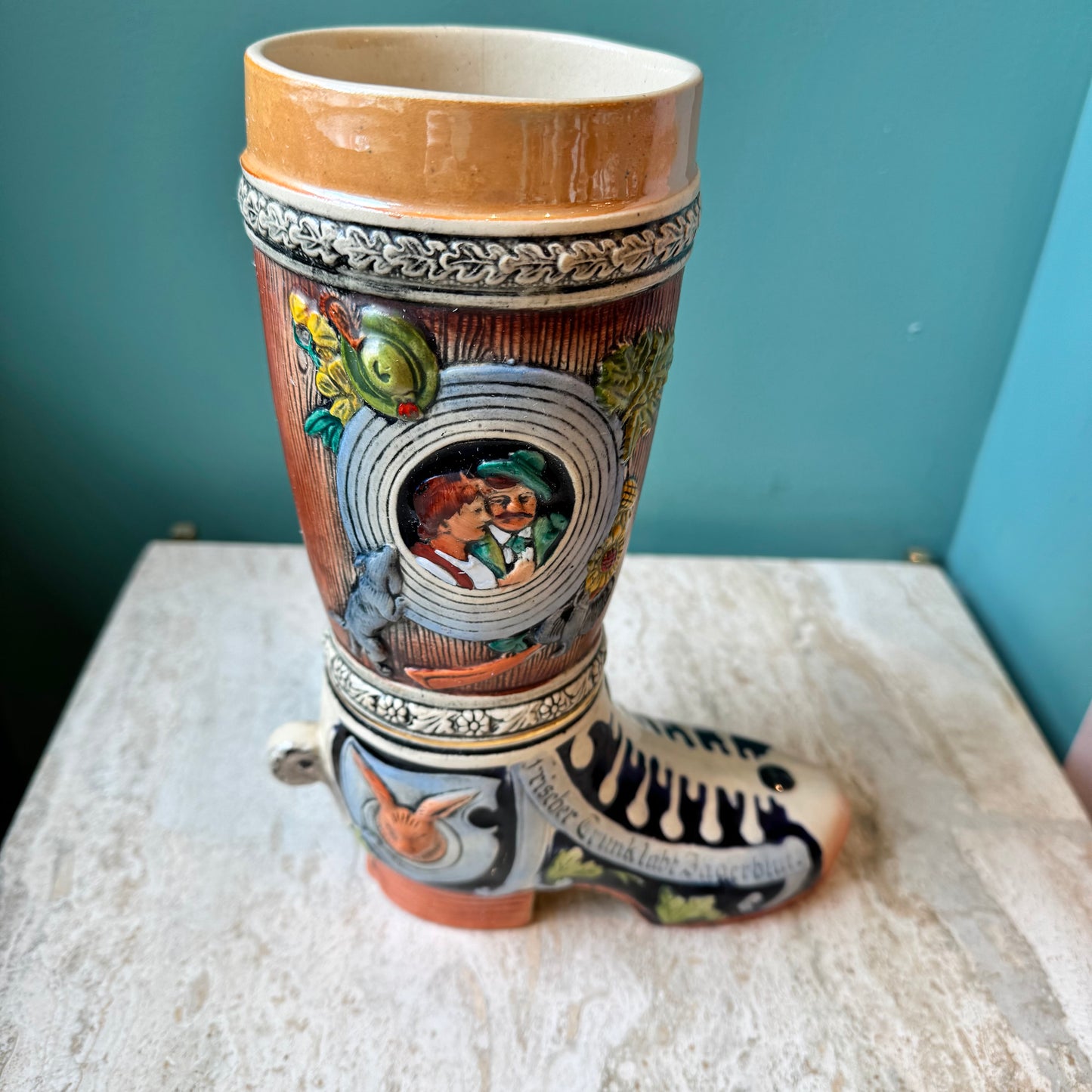 Vintage German Beer Boot Stein/Vase