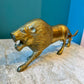 Vintage Brass Lion Statue