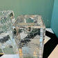 Pair of Vintage Blenko Style Glass Icicle Candle Holders