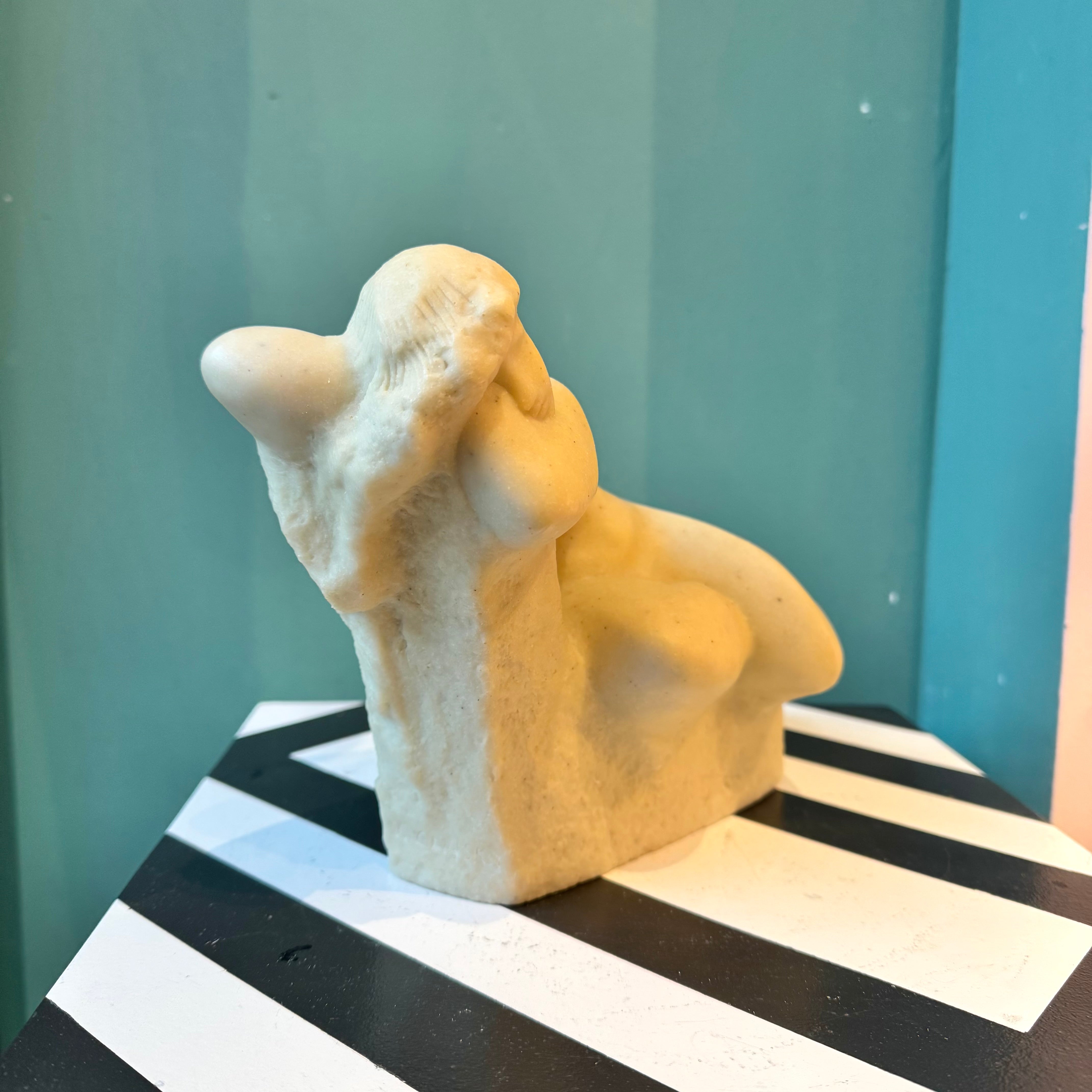 Mid Century Modern 'The Dreamer' Resin Sculpture by Vincent