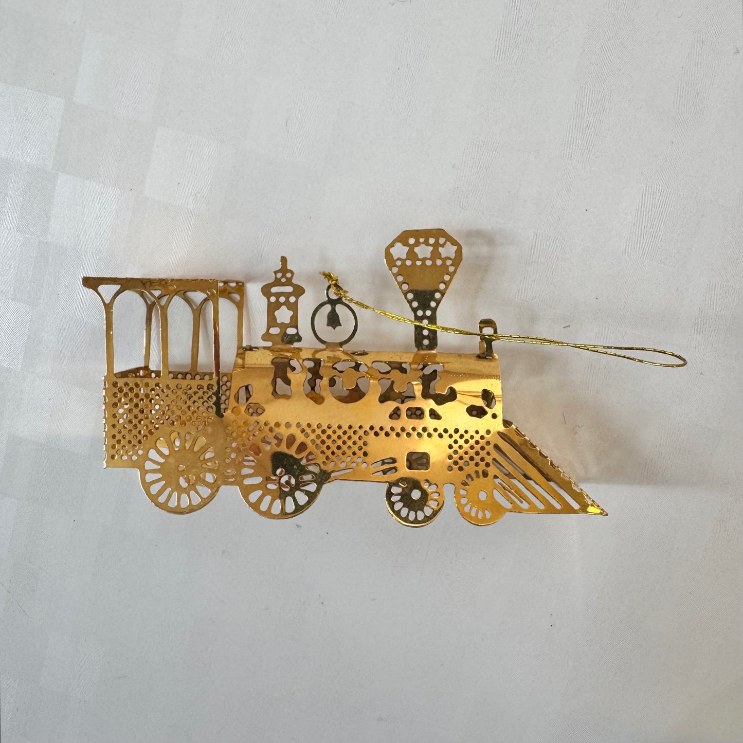 Vintage Tin 'Noel' Train Ornament