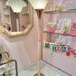 Vintage Pink Lucite Floor Lamp with Large Calla Lily Flower Shade