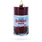 Jellied Cranberry Sauce Can Glass Ornament