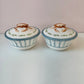Vintage Pair of Ceramic Crab Lidded Bowls by Fitz & Floyd