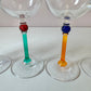 Vintage Set of 6 Hand Made Italian Wine Glasses by IVAT