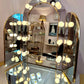 1980's Light Up Lucite Vanity and Stool by Hill Manufacturing