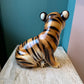 Vintage Italian Porcelain Tiger Cub Statue