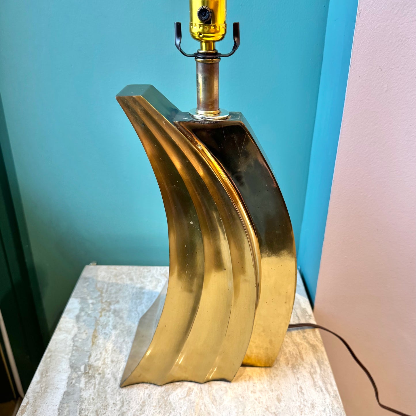 1970’s Pierre Cardin Style Brass Lamp
