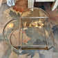 Vintage Three Piece Chrome and Glass Coffee Table