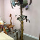 Vintage Tommaso Barbi Style Hollywood Regency Brass Palm Tree Sculpture