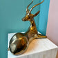 Vintage Brass Sitting Gazelle Statue