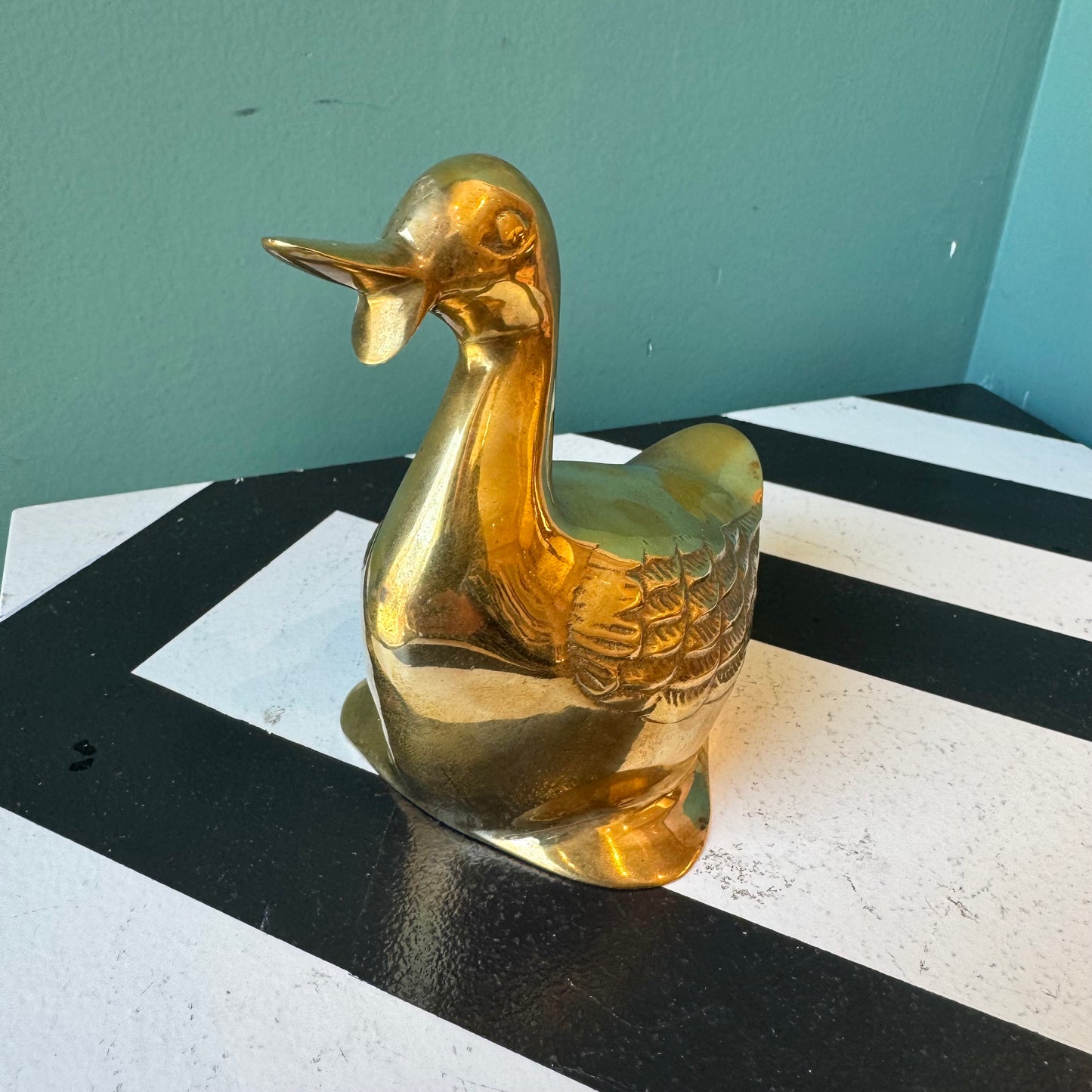 Vintage Brass Duck