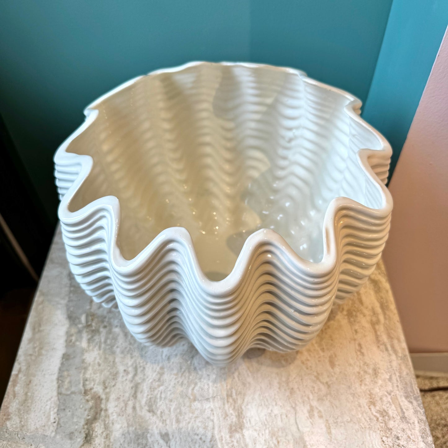 Vintage Shell Style Ceramic Planter Pot