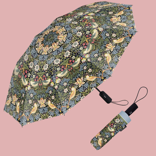 William Morris Strawberry Thief Travel Umbrella