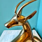 Vintage Brass Sitting Gazelle Statue