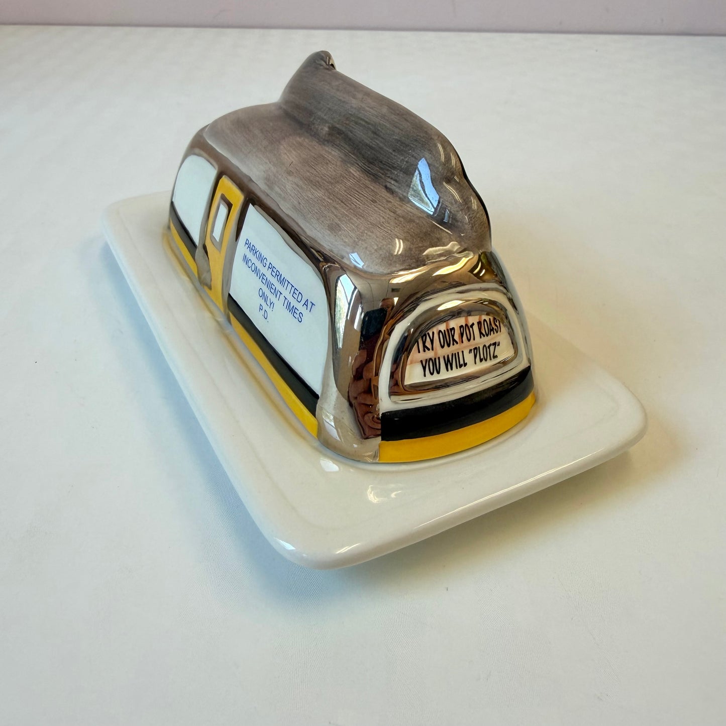 Vintage "Mom's Diner" Butter Dish by Henry Cavanagh