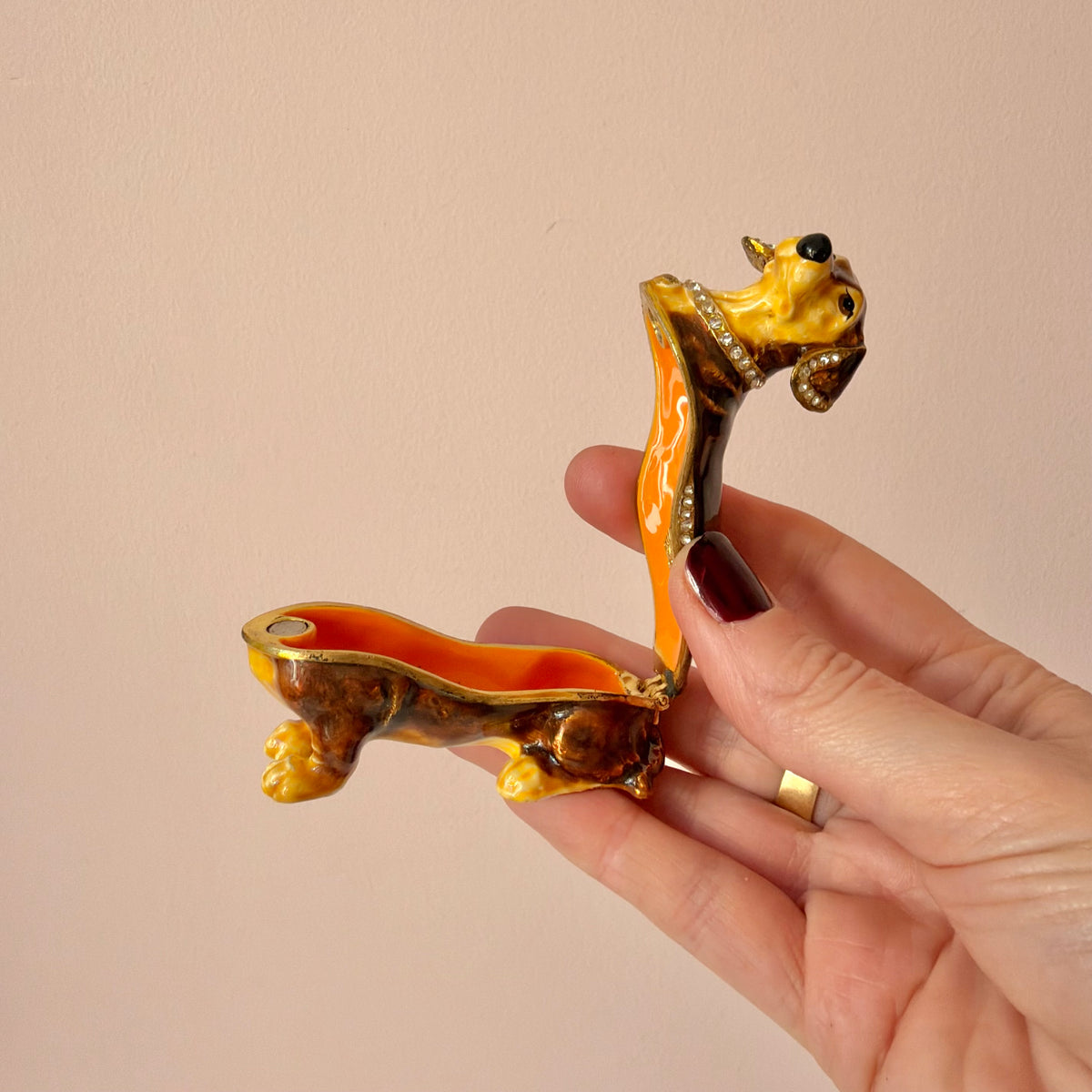 Jeweled Dachshund Trinket Box