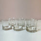 Vintage Mid-Century Georges Briard Textured Dot Rocks Glasses- Set of 6