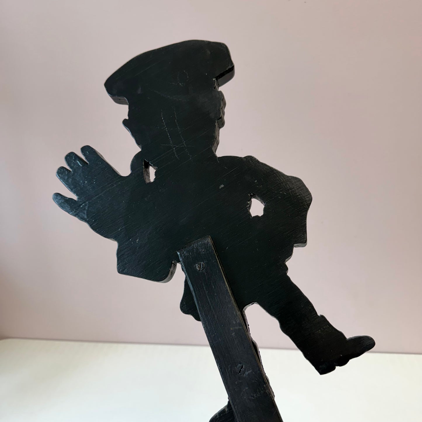 Vintage Folk Art “STOP” Sign Police Officer
