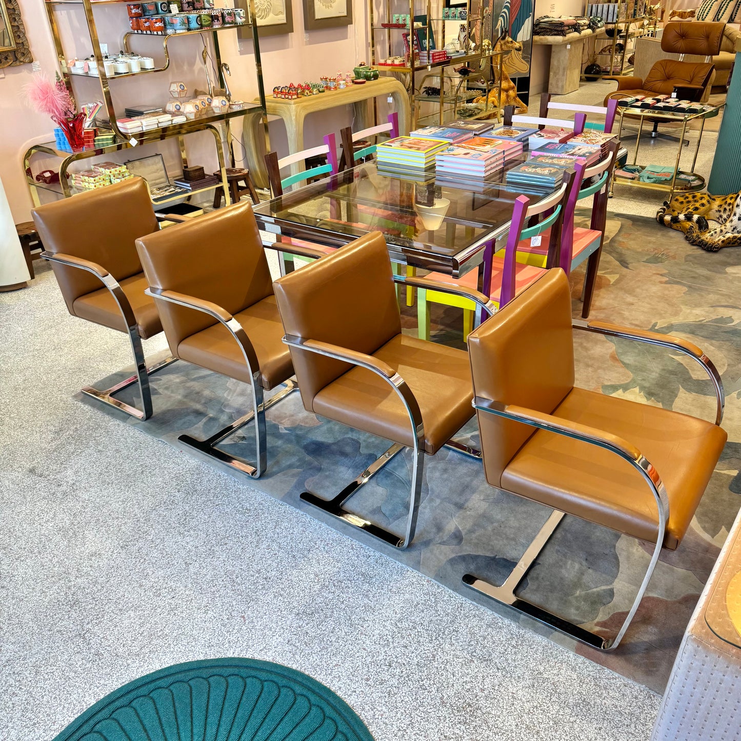 Vintage Set of 4 Brno Chairs by Mies Van Der Rohe