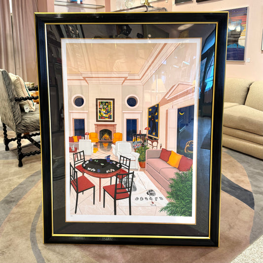 Vintage Limited Edition Signed Lithograph Titled "Le Salon Matisse" by Fanch (Francois Ledan)