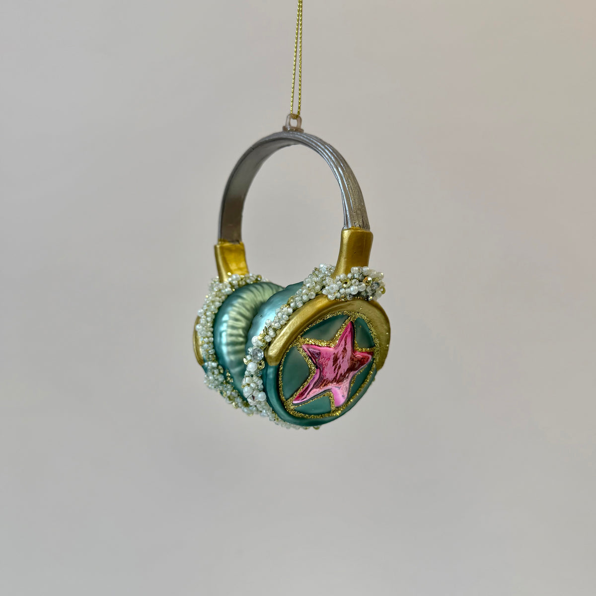 Headphone Glass Ornament